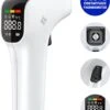 Salvaro® Professionele Infrarood Thermometer - Contactloze Koortsthermometer - Vernieuwde Verbeterde Sensor -Voorhoofd En Lichaam Thermometer - Kinderen En Volwassenen - Met Nederlandse Handleiding En Icl. Batterijen