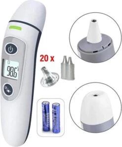 G Master Professionele Digitale Infrarood Oor- / Voorhoofd Thermometer Incl. Batterijen, Nederlandse Handleiding En 20 X Beschermkapjes