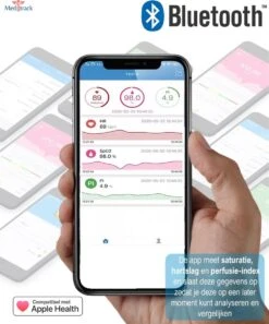 Meditrack Professionele Saturatiemeter Met APP En Hartslagmeter - Incl. Batterijen - Best Getest - Pulse Oximeter – Zuurstofmeter Vinger -Winkel Voor Thuisgezondheidsmeetapparatuur 998x1200